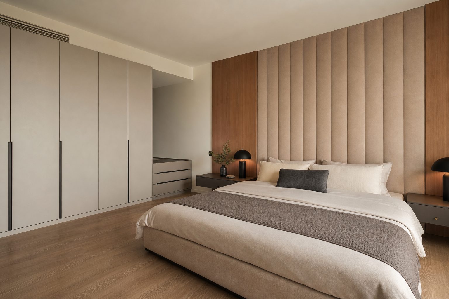 Bedroom and wardrobe